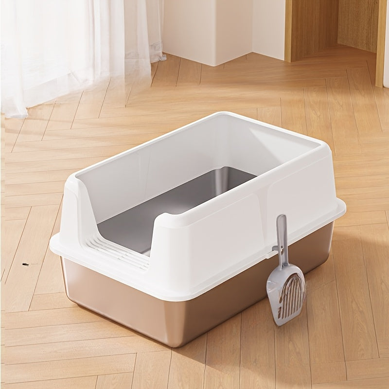 Extra Large Stainless Steel Open Cat Litter Box