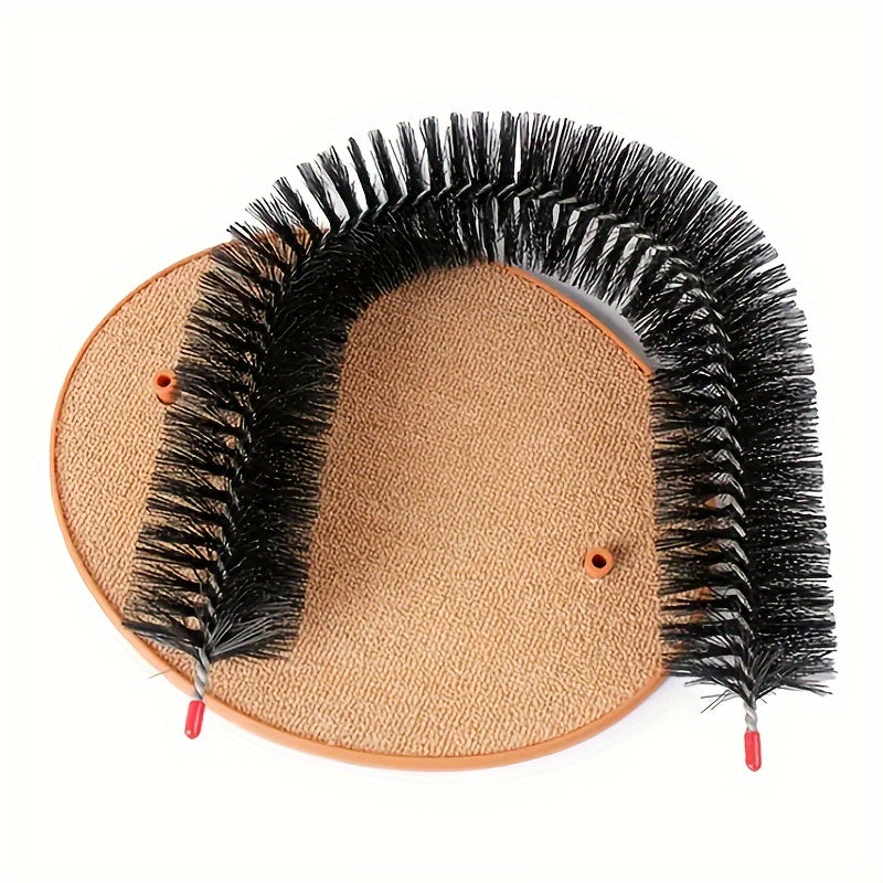 Self-Grooming Arch for Cats with Plastic Brushes