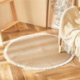 Round Jute Rug - Braided Reversible Area Rug 45-120 Cm