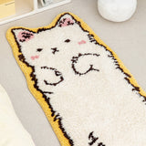 Cat Shaped Area Rug - Tufted Polyester with TPR Backing