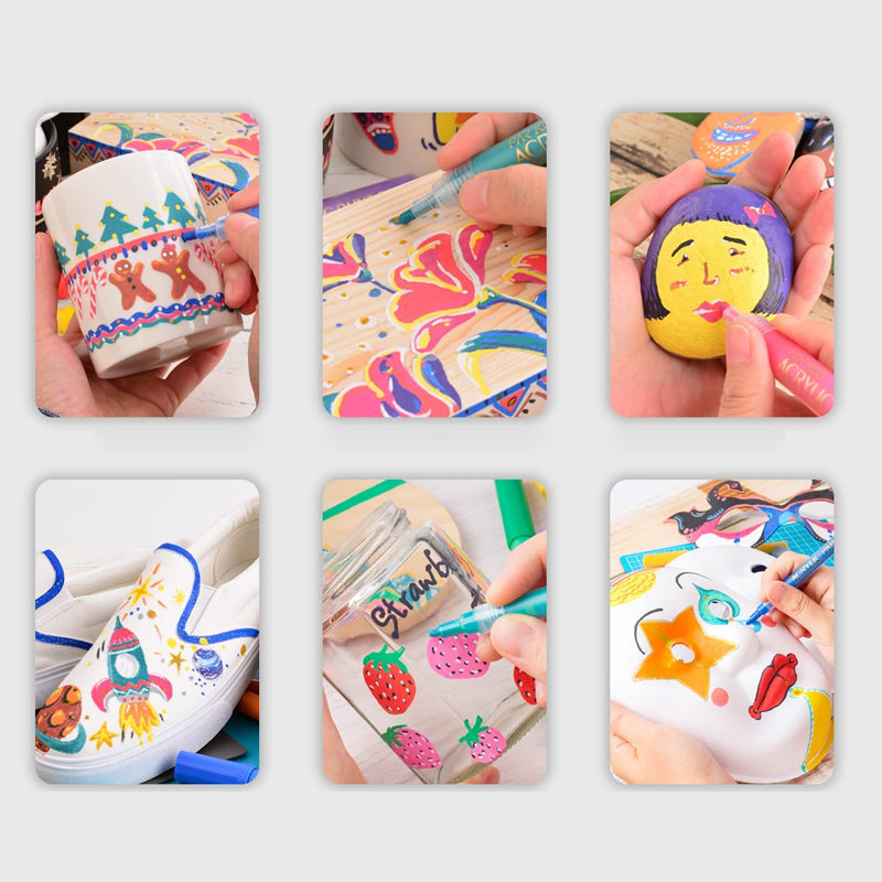 12-Colour Nail Art Drawing Pen Set