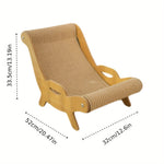 Cat Scratching Chair with Sisal Rope and Elevated Backrest