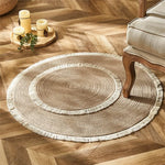 Round Jute Rug - Braided Reversible Area Rug 45-120 Cm