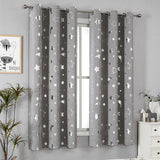 Star and Moon Blackout Curtains - Polyester 2-Panel Grommet Set