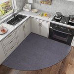 Shaped Corner Rug - Woven Polyester with Rubber Backin