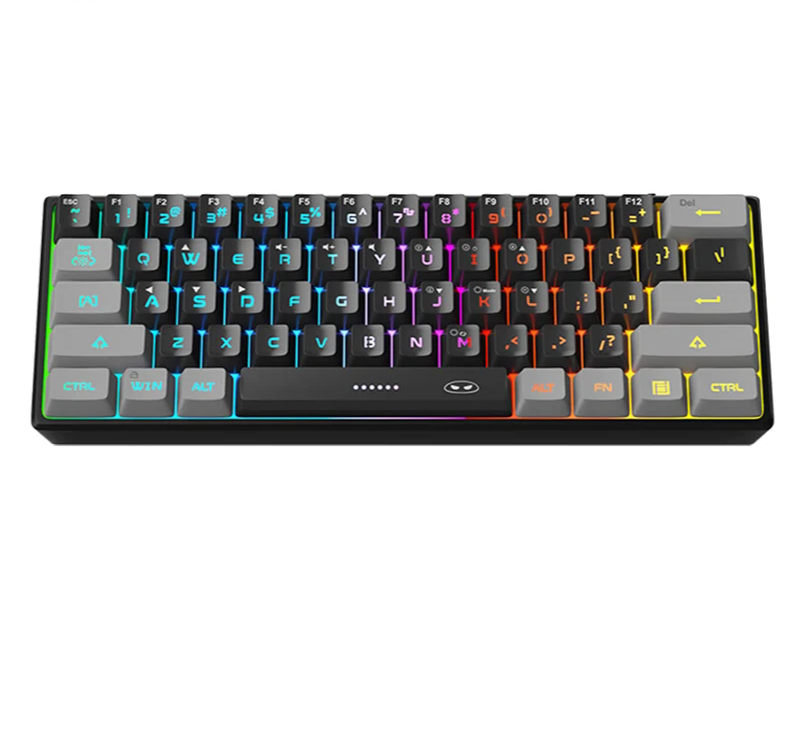 Compact 61-Key RGB Gaming Keyboard for Everyday Practical Use