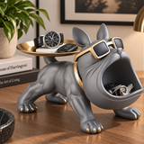 French Bulldog Butler - Polyresin Storage Tray Decoration