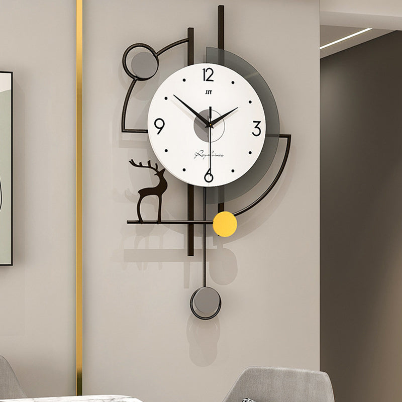 Decorative Wall Clock - Iron Frame Silent Sweep