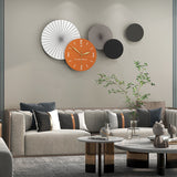 Modern Decorative Wall Clock - Metal and MDF Silent Sweep Design