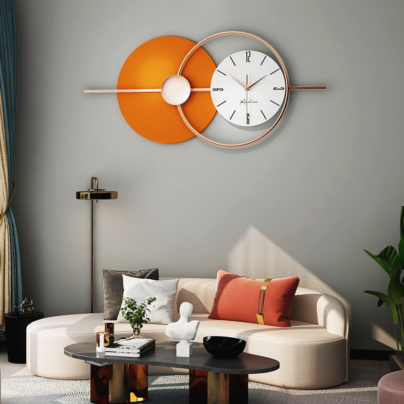 Nordic Wall Clock - Metal and Glass Battery-Powered Sweep Movement