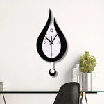 Water Drop Wall Clock - Silent Sweep Pendulum