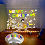 USB LED Reusable Message Board with Markers
