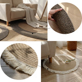 Round Jute Rug - Braided Reversible Area Rug 45-120 Cm