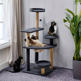 Multi-Level Cat Tree with Platforms, Scratching Posts and Toy