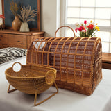 Woven Plastic Pet Storage Baskets Set of Two