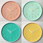 Modern Wall Clock - 12-Inch ABS Silent Sweep Design with Glass Cover