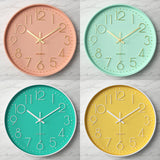 Modern Wall Clock - 12-Inch ABS Silent Sweep Design with Glass Cover