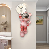 Astronaut Wall Clock - MDF Cartoon Design with Silent Sweep Movement
