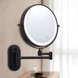 Wall Mounted Shaving Mirror - 1X/10X LED with 3 Light Modes