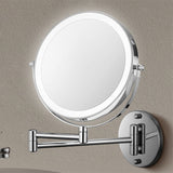 Wall Mounted Shaving Mirror - 1X/10X LED with 3 Light Modes