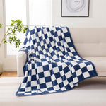 Checkered Throw Blanket - Reversible Polyester for Everyday Home Comfort