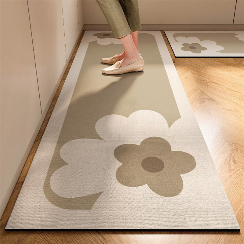 Kitchen Floor Mat - Absorbent Diatom Mud with Rubber Backing