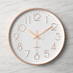 Modern Wall Clock - 12-Inch ABS Silent Sweep Design with Glass Cover