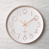 Modern Wall Clock - 12-Inch ABS Silent Sweep Design with Glass Cover