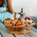 Wooden Picnic Table - Foldable Pine Wine and Snack Table