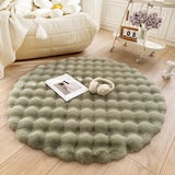 Round Faux Rabbit Fur Rug - Plush Non-Slip Area Rug 100-180 Cm