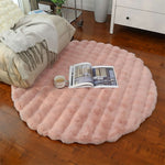Round Faux Rabbit Fur Rug - Plush Non-Slip Area Rug 100-180 Cm
