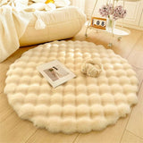 Round Faux Rabbit Fur Rug - Plush Non-Slip Area Rug 100-180 Cm