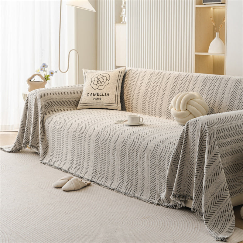 Chenille Sofa Cover - Reversible Anti-Scratch Furniture Protector
