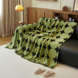 Reversible Chenille Sofa Cover - Geometric Fringed Throw
