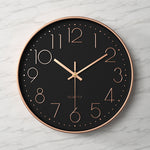 Modern Wall Clock - 12-Inch ABS Silent Sweep Design with Glass Cover