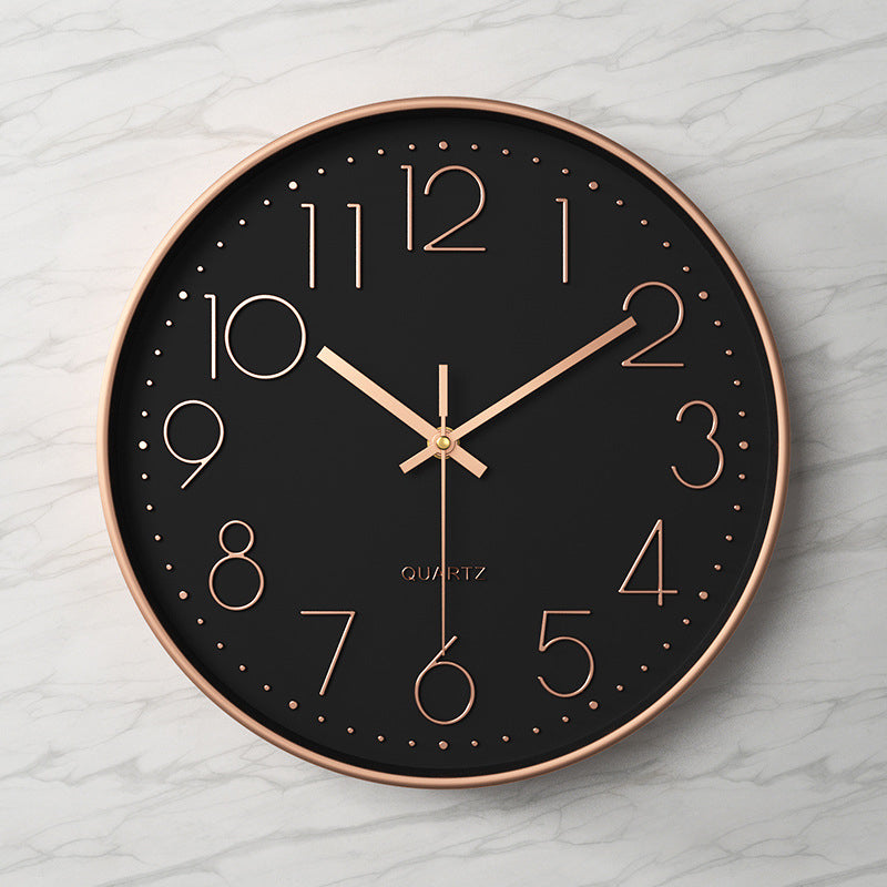 Modern Wall Clock - 12-Inch ABS Silent Sweep Design with Glass Cover