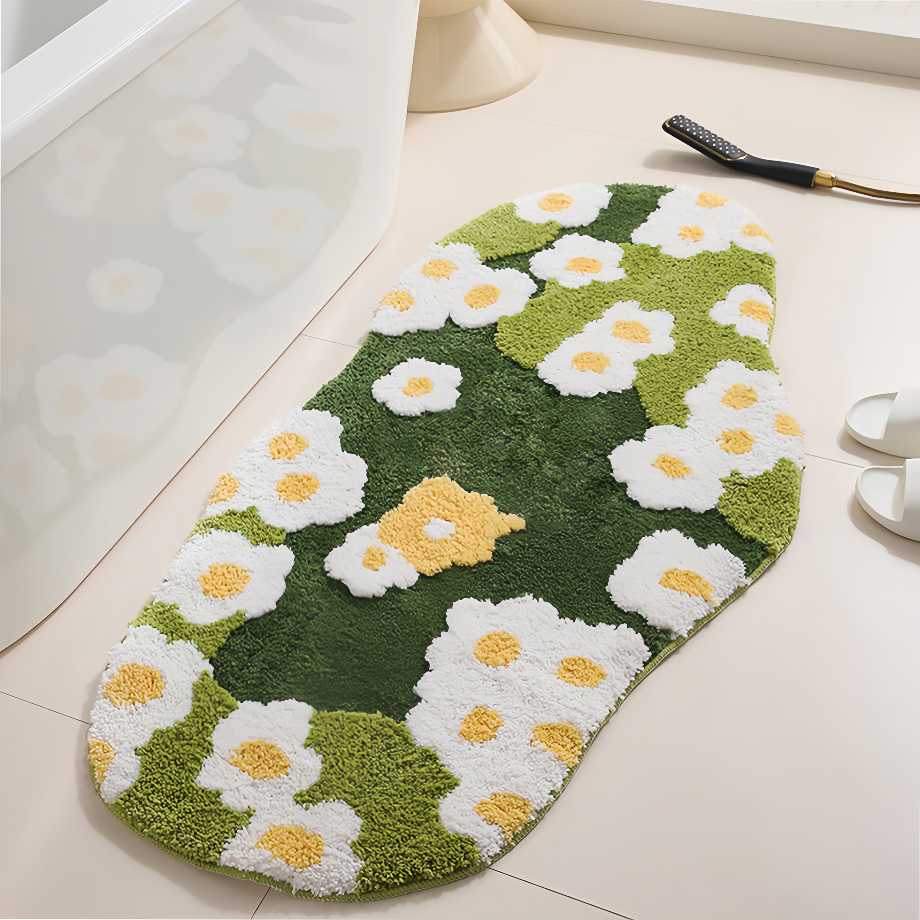 3D Moss Bath Rug - Tufted Microfibre Polyester