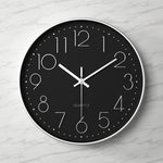 Modern Wall Clock - 12-Inch ABS Silent Sweep Design with Glass Cover