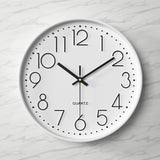 Modern Wall Clock - 12-Inch ABS Silent Sweep Design with Glass Cover