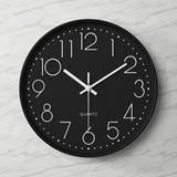 Modern Wall Clock - 12-Inch ABS Silent Sweep Design with Glass Cover