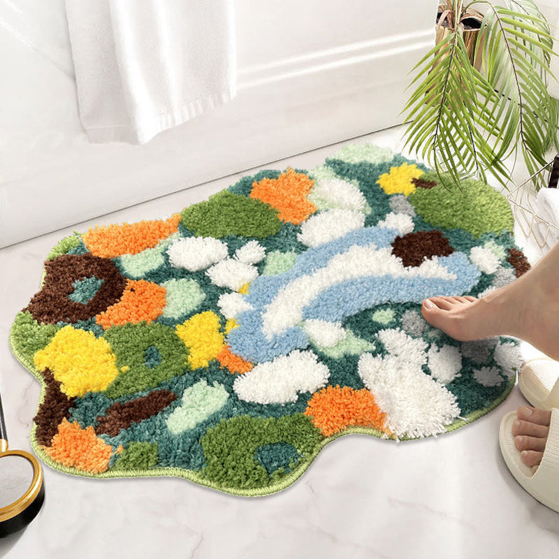 3D Moss Bath Rug - Tufted Microfibre Polyester
