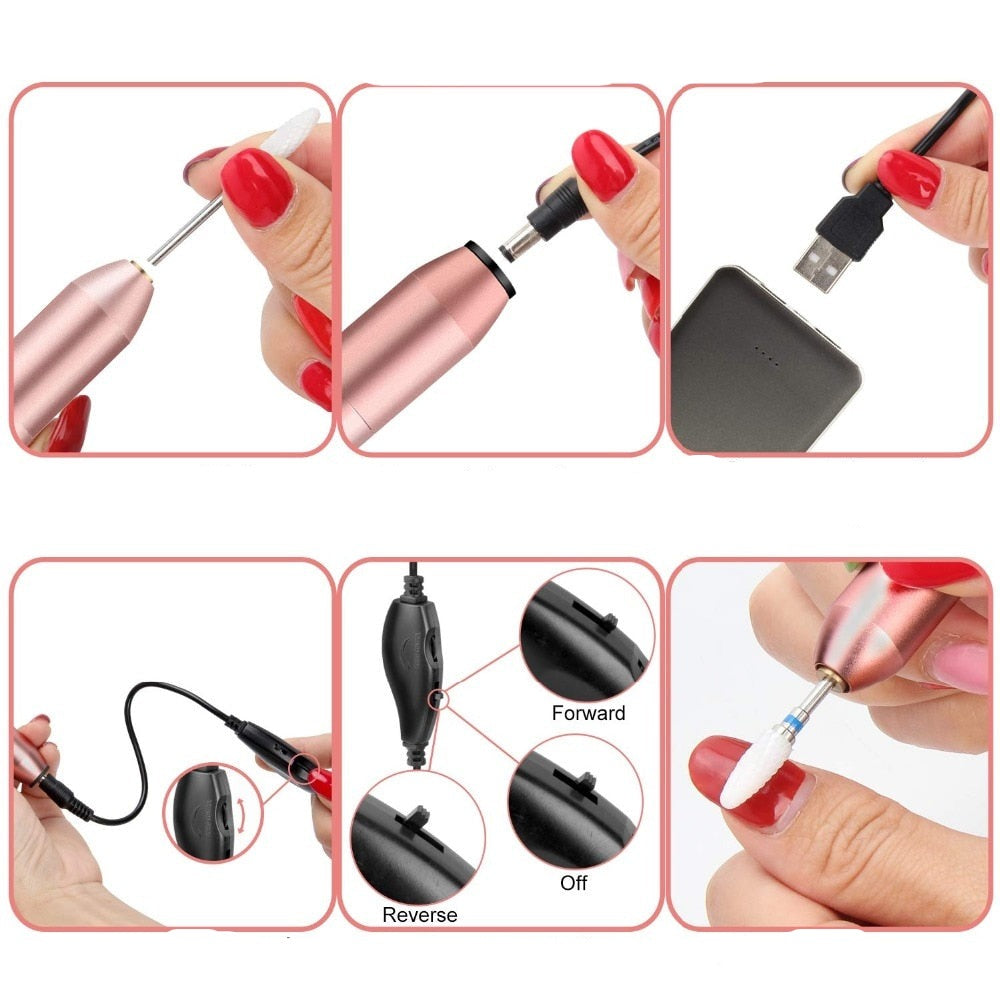 Electric Nail Drill and Manicure Tool