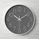 Modern Wall Clock - 12-Inch ABS Silent Sweep Design with Glass Cover
