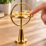 Metal Gyroscope Spinning Top with Pull Cord