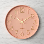 Modern Wall Clock - 12-Inch ABS Silent Sweep Design with Glass Cover