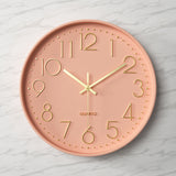 Modern Wall Clock - 12-Inch ABS Silent Sweep Design with Glass Cover