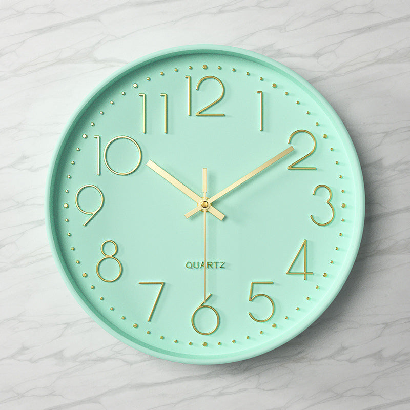 Modern Wall Clock - 12-Inch ABS Silent Sweep Design with Glass Cover
