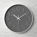 Modern Wall Clock - 12-Inch ABS Silent Sweep Design with Glass Cover