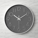 Modern Wall Clock - 12-Inch ABS Silent Sweep Design with Glass Cover