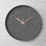 Modern Wall Clock - 12-Inch ABS Silent Sweep Design with Glass Cover
